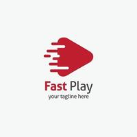 Play Logo Design Template. Vector illustration with flat style