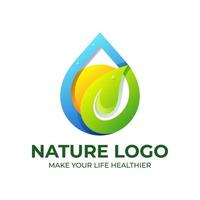 logotipo colorido de la naturaleza vector