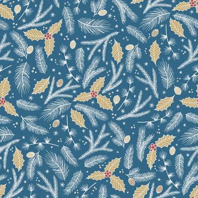 Christmas and New Year seamless pattern, vector xmas background