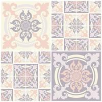 Seamless Decorative Patterns Applied Thai Art Style vector