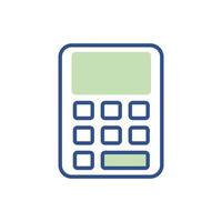 icono de línea de color de calculadora vectorial. para gráficos de información, sitios web, dispositivos móviles y medios impresos vector