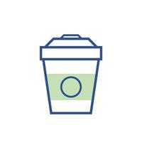 coffee cup vector color line icon. for info graphics, websites, mobile and print media