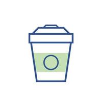 coffee cup vector color line icon. for info graphics, websites, mobile and print media