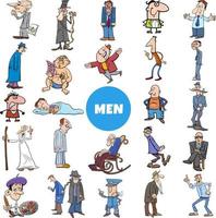 cartoon men comic characters big collection vector