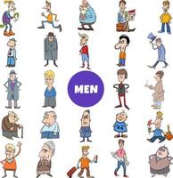 cartoon man characters big collection vector