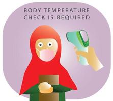 body temperature check vector illustration