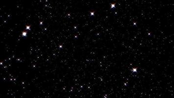 Night starry skies with white  blinking stars video