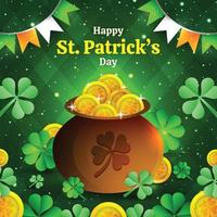 plantilla de fondo feliz día de san patricio vector