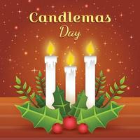 Candlemas Day with Candle Background Template vector