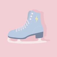 Blue figure skates vector