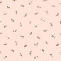 Vector seamless pattern with red heart-shaped glasses on beige background