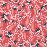 Strawberries seamless pattern background. Strawberry pattern. vector