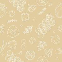 Hand drawn vector seamless pattern with pizza. Sketch style. Perfect for leaflets, cards, posters, prints, menu, booklets