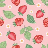 Strawberries seamless pattern background. Strawberry pattern. vector