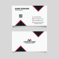 Red and White Flat Business Card Design vector