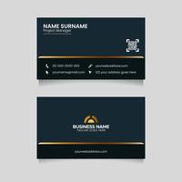 Dark Golden Luxury Business Card Design Template vector