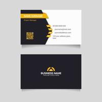 Modern Yellow and White Business Card Template, Professional Visiting Card Design vector