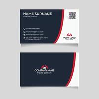 Red Creative Visiting Card Design Template vector