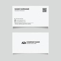 Clean Classic Black and White Visiting Card Design Template vector