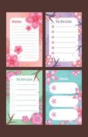 Spring Cherry Blossom Journal Template vector