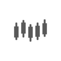 vector icon business candlestick chart on white background