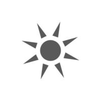 vector icon sun weather on white background