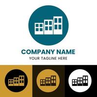 building logos for property and real estate development companies vector