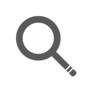 magnifying glass icon vector on white background. Simple logo