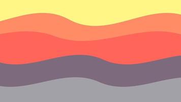 colorful wave abstract background template with sunset color theme vector