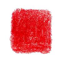 Red crayon scribble texture stain isolated on white background vector