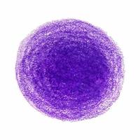 Purple crayon scribble texture stain isolated on white background vector