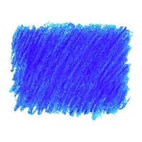 Blue crayon scribble texture stain isolated on white background vector