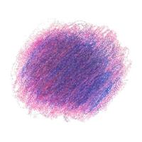 Purple crayon scribble texture stain isolated on white background vector