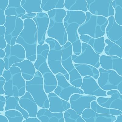 Seamless pattern of water texture. Shiny waves in pool, sea or ocean. Summer concept.