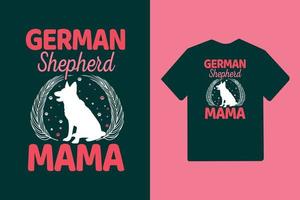 German shepherd mama typography mothers day or Mom t shirt design vector