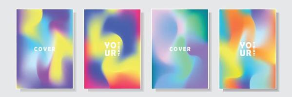 modern gradation cover background set collection, colorful fluid style, business template vector