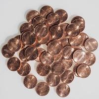 Dollar coins 1 cent photo