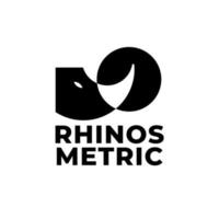 Abstract Geometrics Rhino Logo Concept Vector Illustration