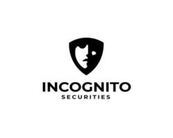 Ilustración de vector de concepto de logotipo de incógnito hacker espía