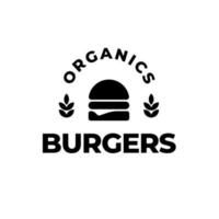 Organic Burger Bar Logo Concept Vector Illustration