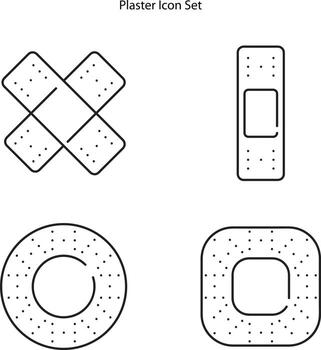 plaster icon set isolated on white background from medical services collection. plaster icon thin line outline linear plaster symbol for logo, web, app, UI. plaster icon simple sign. vector