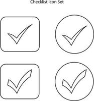 checklist icon set isolated on white background. checklist icon trendy and modern checklist symbol for logo, web, app, UI. checklist icon set simple sign. vector
