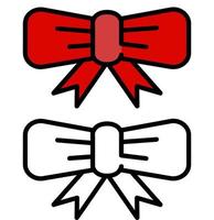 cinta, decoración de regalo de vacaciones, nudo de cinta de regalo de San Valentín, juego de cintas de venta brillante. ilustración vectorial corbata de navidad para regalos sobre fondo blanco vector