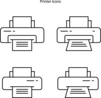 printer icon isolated on white background from internet of things collection. printer icon thin line outline linear printer symbol for logo, web, app, UI. printer icon simple sign. vector