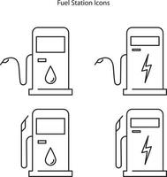 icono de combustible aislado sobre fondo blanco. icono de combustible contorno de línea delgada símbolo de combustible lineal para logotipo, web, aplicación, ui. signo simple del icono de combustible. vector