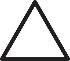 triangle icon isolated on white background. triangle icon thin line outline linear triangle symbol for logo, web, app, UI. triangle icon simple sign. vector