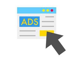 Pointer click ads vector