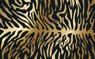 Stripes on the skin of a tiger, a pattern of stripes on the skin of a predator, gold pattern on a dark background. vector