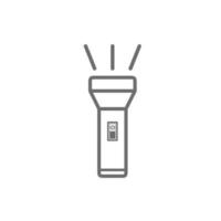 flashlight icon.  flat design lighting tool symbol on a white background. vector