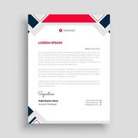 Professional letterhead design template vector